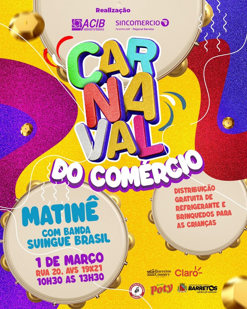 Imagem JPG, Prefeitura de Barretos apoia Carnaval do Comércio