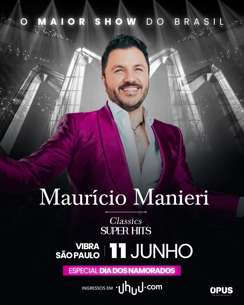 Imagem JPG, Maurício Manieri confirma show especial de Dia dos Namorados na Vibra São Paulo