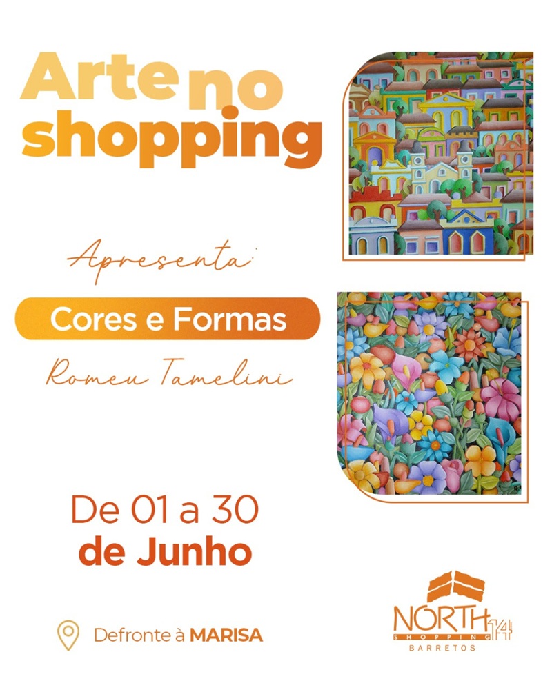 Imagem JPG,  Mostra “Cores e Formas” chega ao North Shopping Barretos no mês de junho