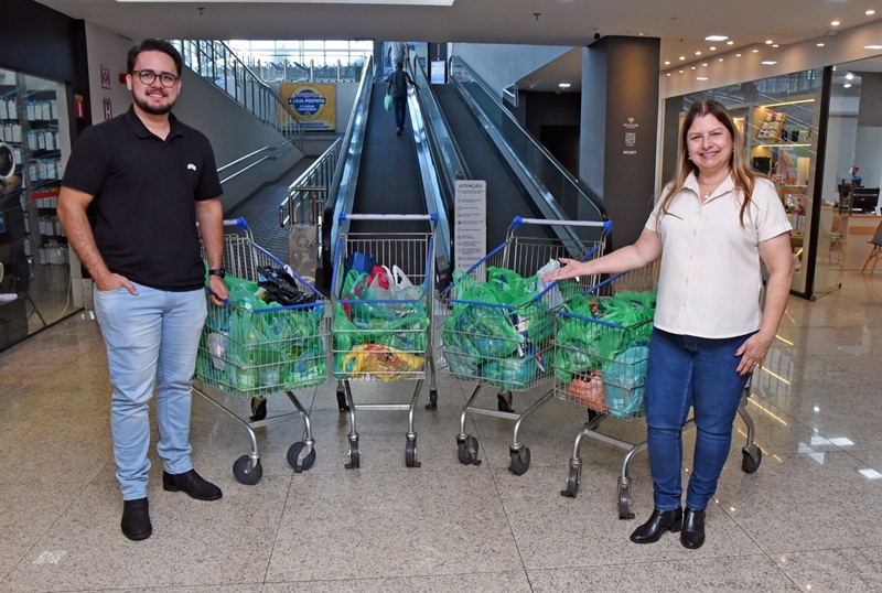 Imagem JPG, Fundo Social de Solidariedade recebe mais de 350 kg de alimentos arrecadados pelo Cineminha Solidário