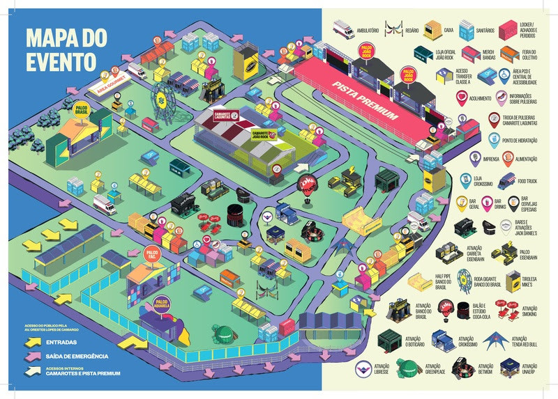 Mapa do João Rock 2025 (Divulgação/JoãoRock)