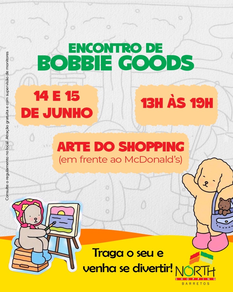 Imagem JPG, Crianças são convidadas para pintar seus Bobbie Goods no North Shopping Barretos