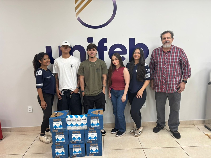 Imagem JPG, UNIFEB apoia Gincana da ETEC e doa 100 litros de leite