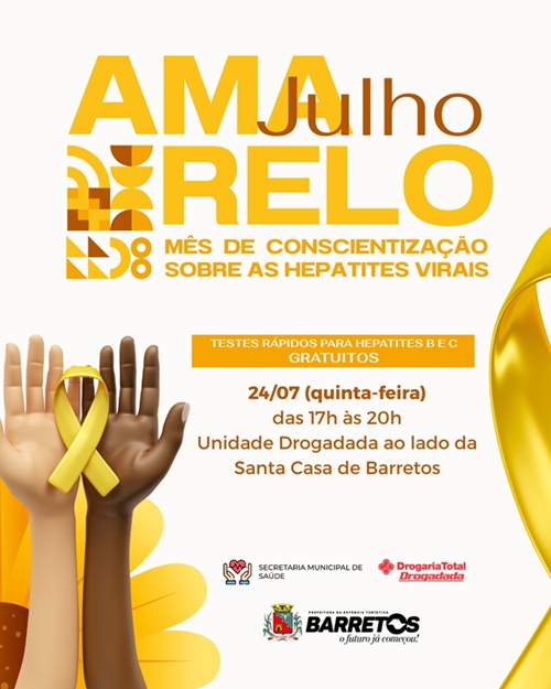 Imagem JPG, Testagens gratuitas para Hepatites B e C serão realizadas em frente à Drogadada da Santa Casa no dia 24 de julho