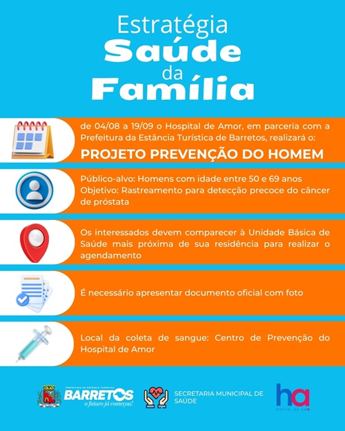 Imagem JPG,  Projeto Prevenção do Homem tem início nesta segunda-feira, 4 de agosto